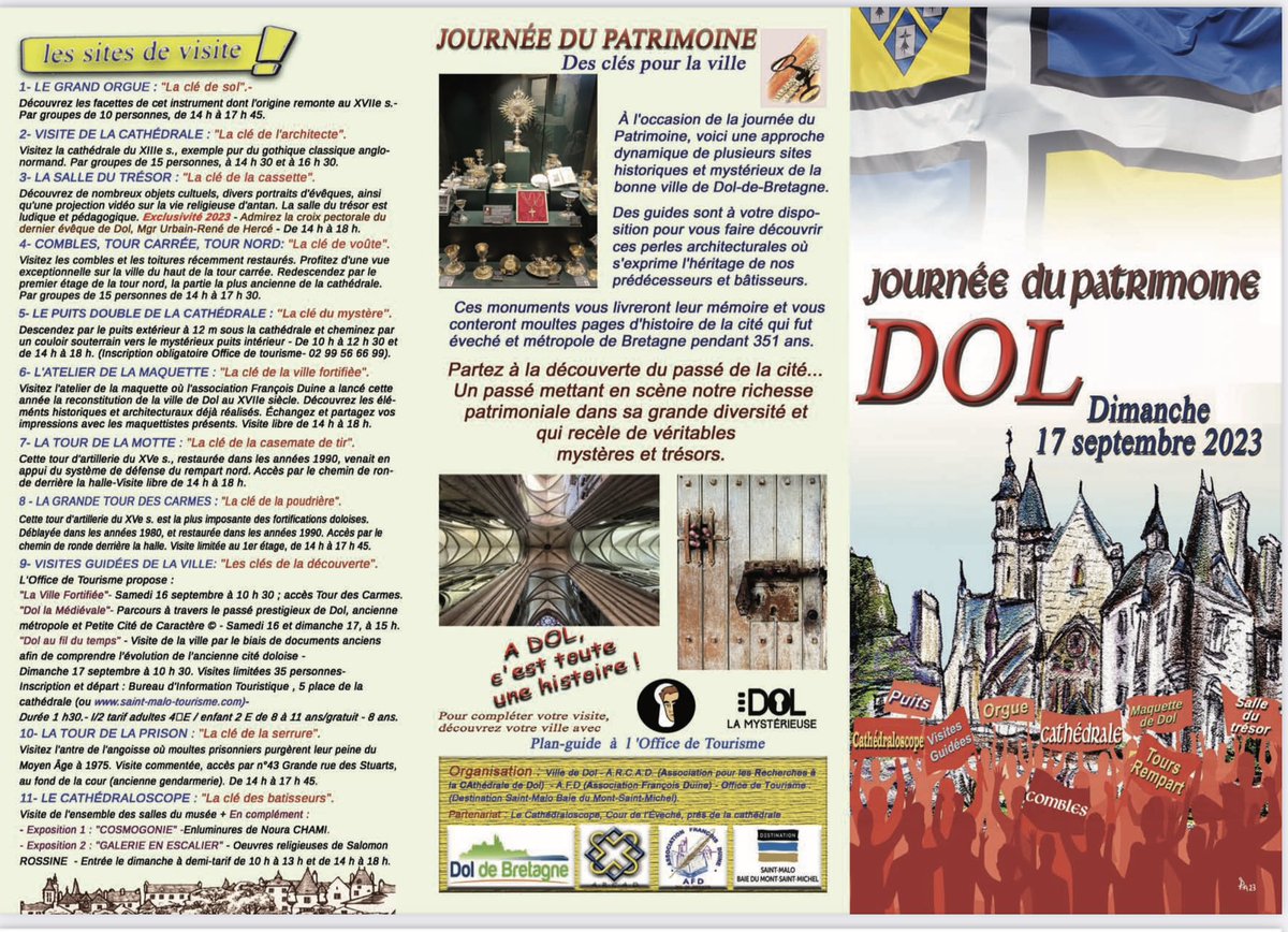 Journée du Patrimoine à Dol le 17 septembre !