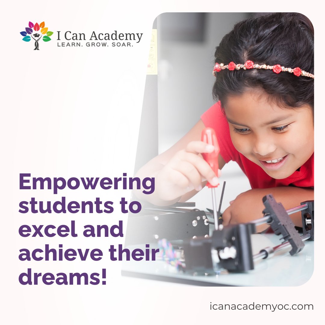 One of our “I Can” statements is “I CAN EXCEL!”🥇

Here at I Can Academy, we motivate our learners to believe in themselves, strive for academic excellence, and achieve greatness.

Visit icanacademyoc.com to learn more about our I CAN statements.
#MissionViejo #ICanAcademy