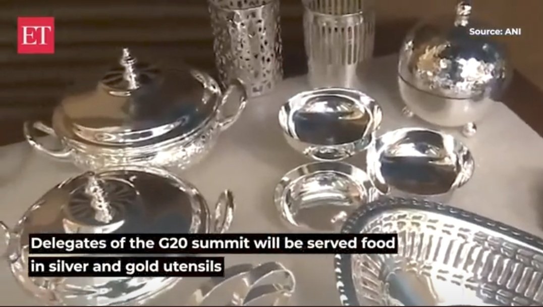 #India ranked 107th out of 121 countries in the #GlobalHunger Index.

And

'Fakirs' are serving #G20SummitDelhi guests a feast in gold and silver utensils.
