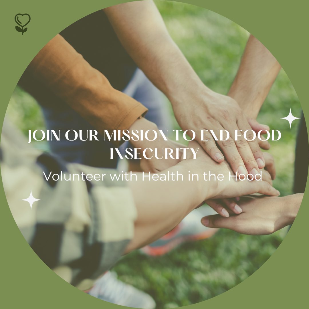 HealthintheHood's tweet photo. Are you ready to make an impact in your community? Health in the Hood is calling on passionate individuals and volunteer groups to join our mission of ending food insecurity in underserved neighborhoods. 🏙️🌽
 Direct Message us to get started! 💌🌱 https://t.co/5g8D1kfiyO