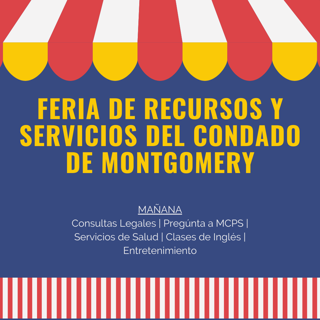 MCPSEspanol's tweet image. Bienvenidos #AquíParaTi invita a la comunidad del Condado de Montgomery a la Feria de Recursos y Servicios que será mañana 9 de septiembre de 10 a.m. a 3 p.m. en la Secundaria Montgomery Blair. Habrá asesoramiento legal gratuito, Pregunta a  #MCPS y mucho más.