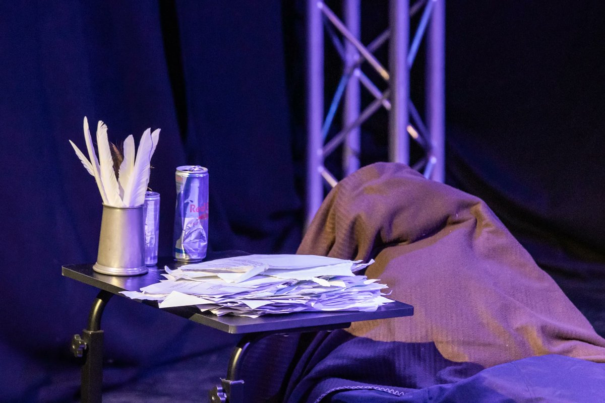 MatchmakerTP's tweet image. Keep watching this space (with its Red Bull cans, papers, ruffs and quills). We can't wait to share Matchmaker Theatre Productions' next moves with you.