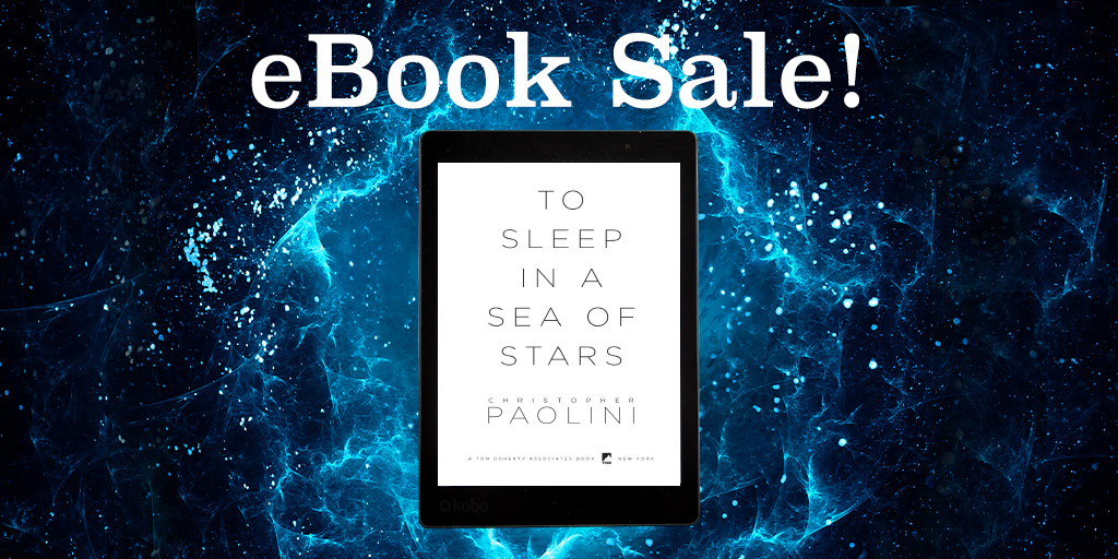 paolini's tweet photo. Visit your favorite e-book retailer by Sept 10th and get the To Sleep in a Sea of Stars e-book for as low as $2.99! 🚀🌊✨
@TorBooks #ToSleepinaSeaofStars #TSIaSoS #Fractalverse #ebook #sciencefiction #scifi https://t.co/lyixunl1T1