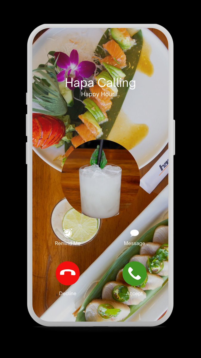 It's Friday .. Hapa Hour is calling 📱 🍣 🍶
