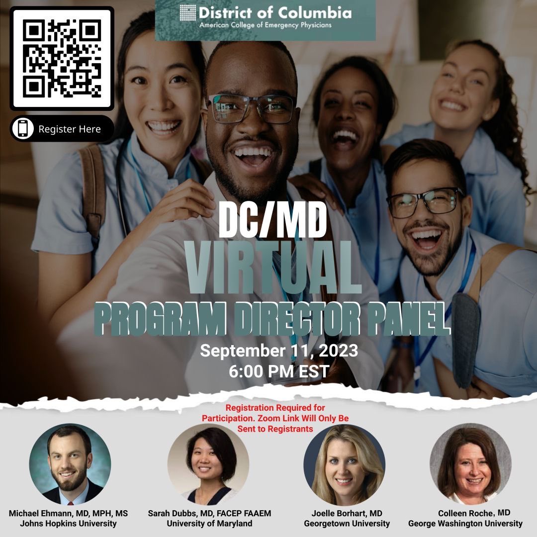 msc_dc's tweet photo. DC EM Med Student Council is having our annual PD council with program directors from GW, Georgetown, Hopkins, and UMD. Register and submit questions using the QR link!

Link: https://t.co/68S24USK0t https://t.co/5TGanA5VcC