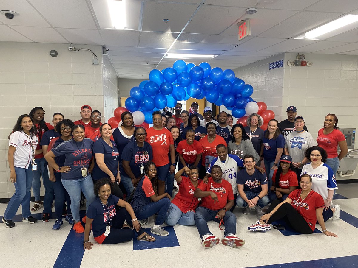 Celebrating Braves Day with a special announcement that BGMS is a Hank Aaron All-Star School. Go Braves! ⁦<a href="/CobbSchools/">Cobb County Schools</a>⁩