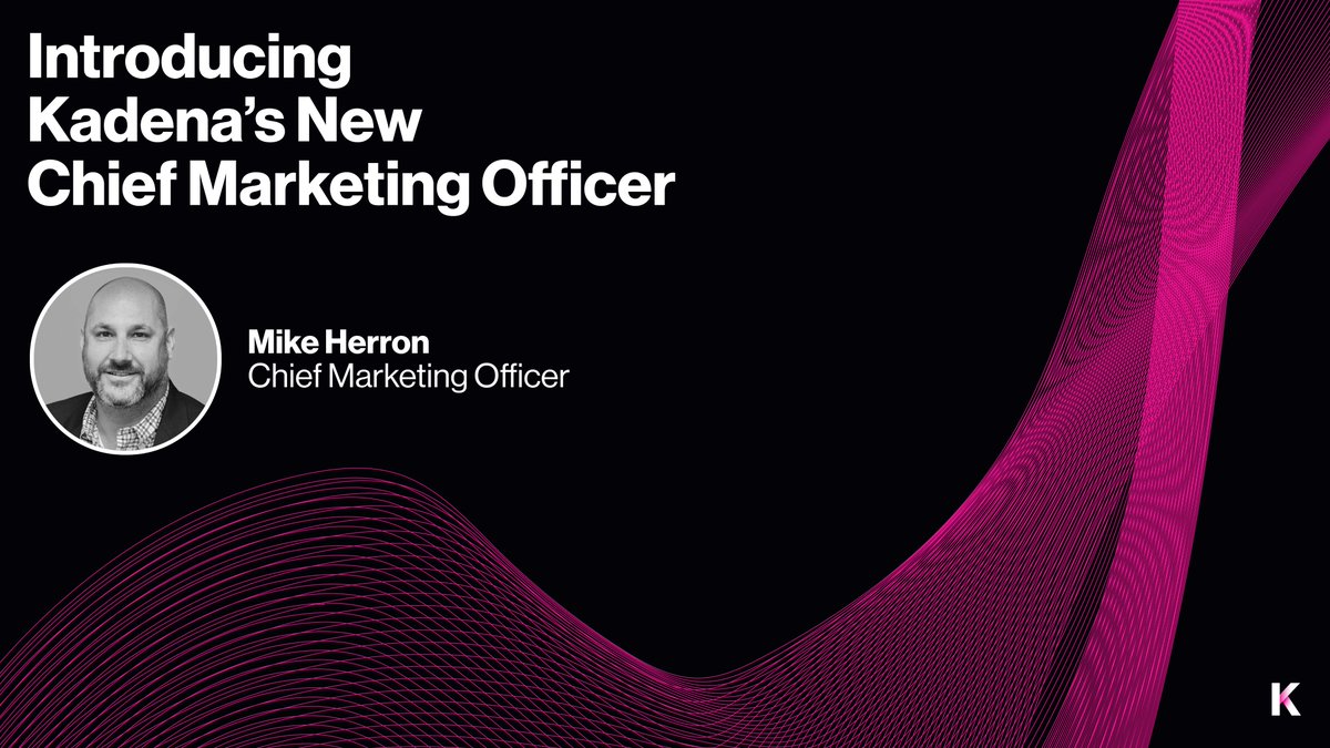 Big news! We’re ecstatic to introduce <a href="/kadena_io/">Kadena</a>’s new Chief Marketing Officer, Mike Herron! ⚡

With over two decades of experience in marketing and branding, <a href="/mherron54/">Mike Herron</a> is ready to elevate Kadena’s brand and inspire our vision to the masses, from builders to investors.