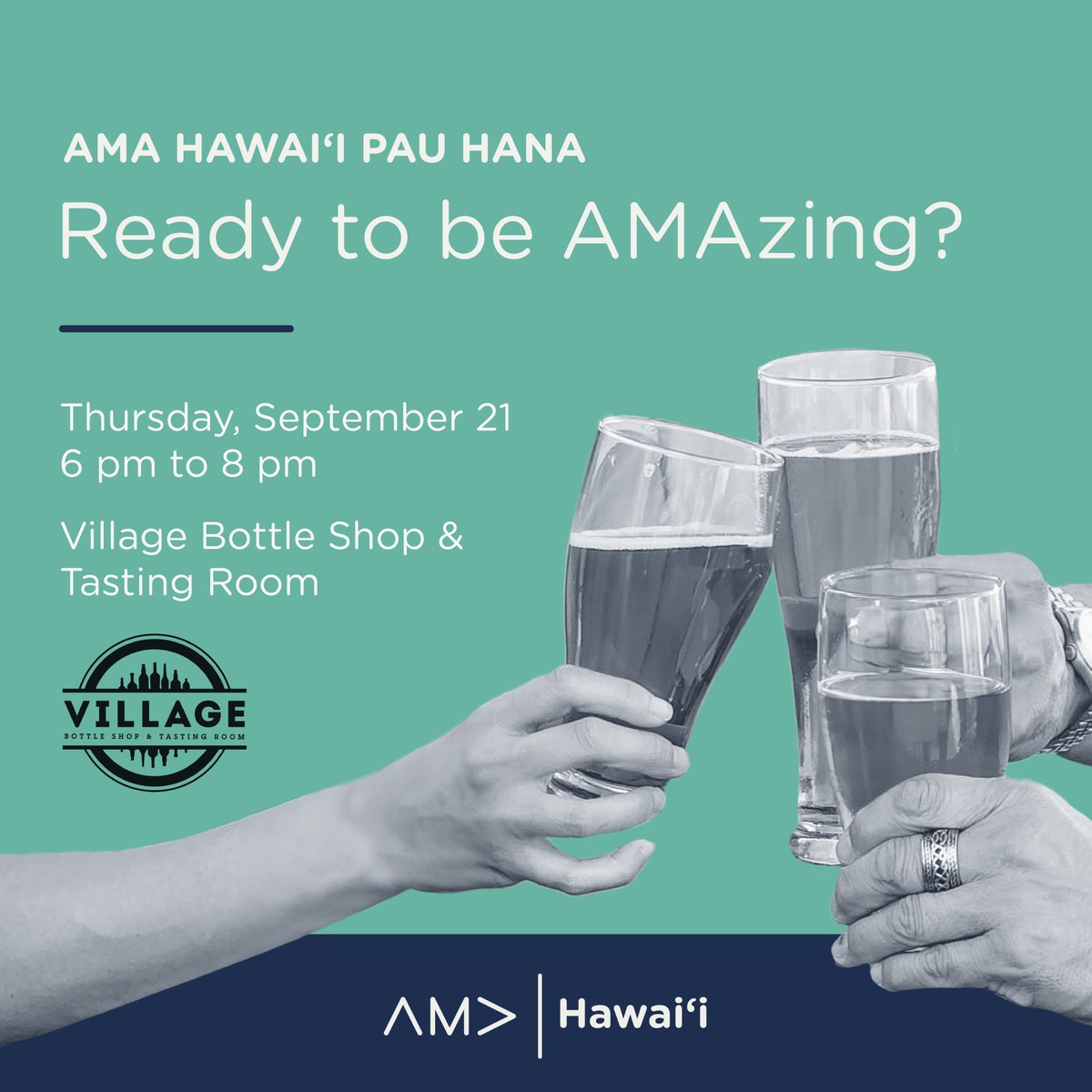 Join us for an AMAzing Pau Hana on Thursday, September 21 at 6pm! Connect with like-mind professionals while enjoying craft beers at Village Bottle Shop &amp; Tasting Room (first drink's on us!).

Get your tickets now: bit.ly/4892N1i