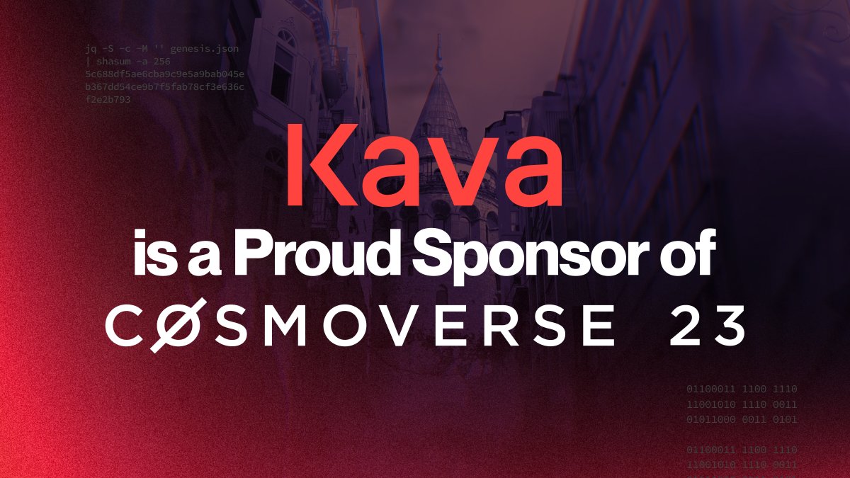 KAVA_CHAIN's tweet photo. Thrilled to announce #KAVA is a proud sponsor of @CosmoverseHQ! 

Beyond excited to connect with the incredible #cosmos community in Istanbul. See you there! https://t.co/dAMpc6IuD5