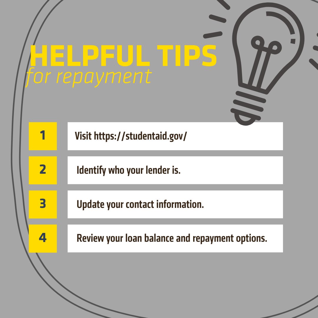shockerfinaid's tweet photo. Attention borrowers! Interest on student loans resume September 1, 2023, with the first payment due in October 2023. 
Visit https://t.co/n7y3EMClD1 to find lender contact info, review loan balances &amp; repayment options. 
Check out our Instagram for more info!
#finaid #studentloans https://t.co/v5cd0F1D37