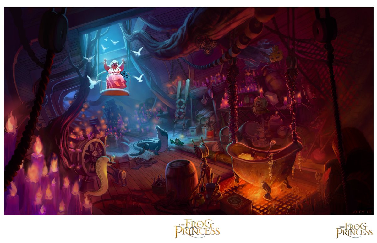 My character and story-driven designs for Mamma Oddie's home in Disney's Princess &amp; the Frog! 
#characterdesign #conceptdesign #animationart #visualdevelopment #princessandthefrog #artdirection #disney #teachingarttohumans