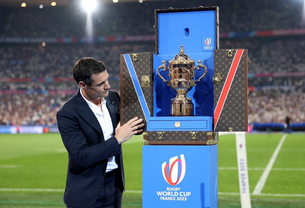 AllBlacks's tweet photo. The Webb Ellis Cup has arrived 🤩 

#FRAvNZL #RWC2023 https://t.co/ychO3BxaAR