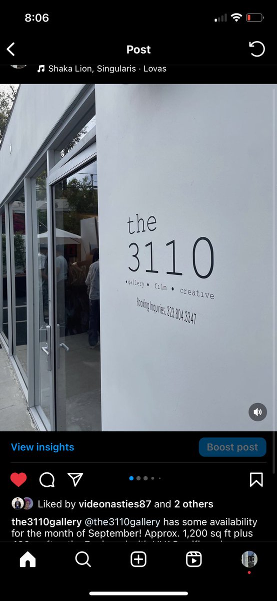 the3110gallery's tweet photo. We have some availability for the month of September! Approx. 1,200 sq ft plus 400 sq ft patio. Equipped with HVAC, wifi, and restrooms. DM or Text us for more info! :) 🖼️🎥🎨🎭 

#silverlakeart #losangelesartgallery #artstudio #artsandcrafts #nftart #painterslife #popupshop https://t.co/KKBtWEw4cN