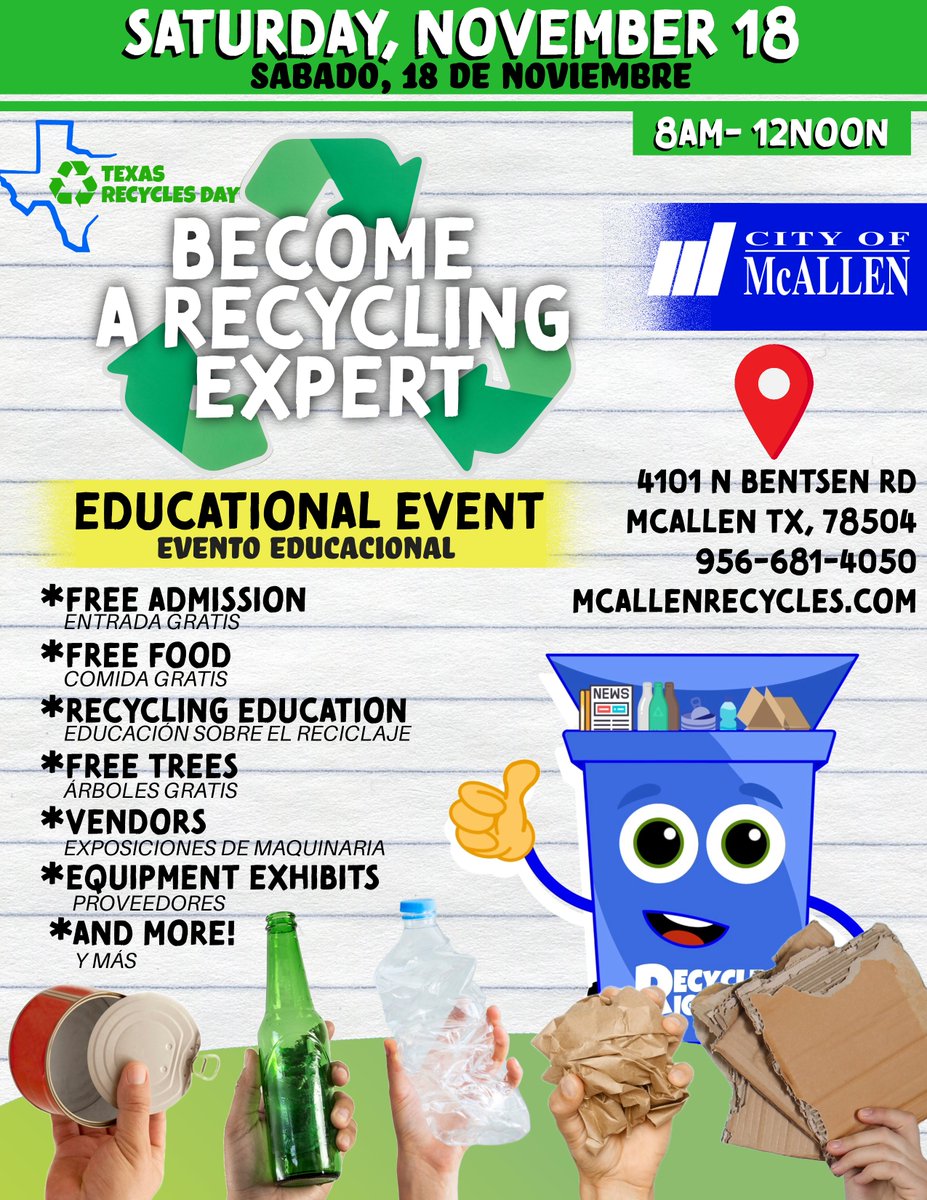 The most awesome time for the year is here again! Texas Recycles Day 2023, join us to become a recycling expert while having fun!