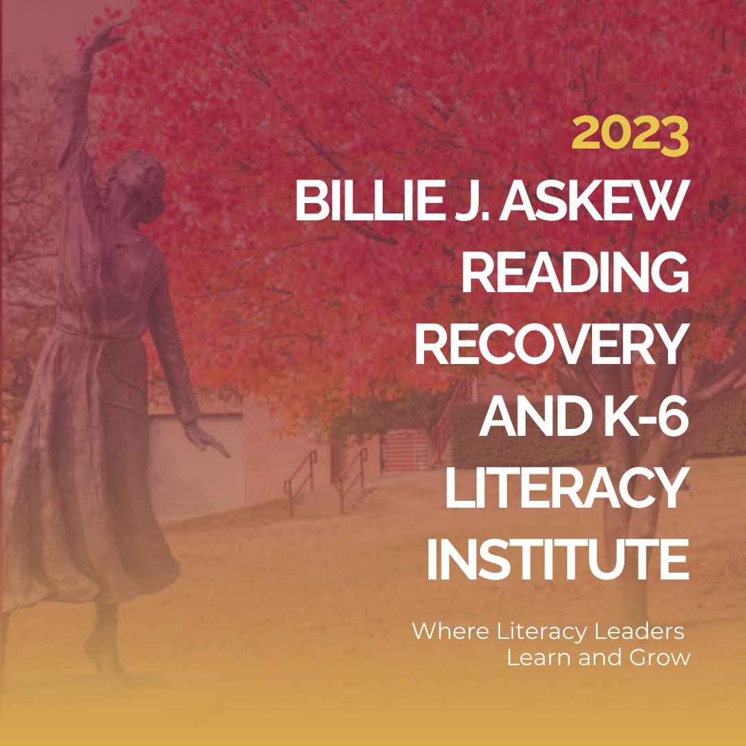 The 2023 Billie J. Askew Reading Recovery &amp; Literacy Institute is coming to Hurst, TX, on November 6-7! Learn more: bit.ly/Askew23 #AskewInstitute #ReadingRecovery