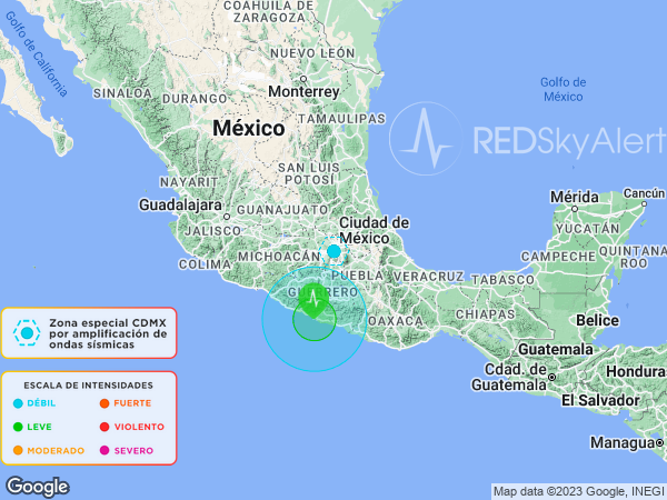 #SismoFinalizado
  Intensidad 🟢“LEVE”🟢 en Acapulco, Gro.
  Recibiste la notificación si estás dentro de los radios de alertamiento.
  Descarga #SkyAlert: skyalert.mx/app
  13:28:09 - 08/09/2023