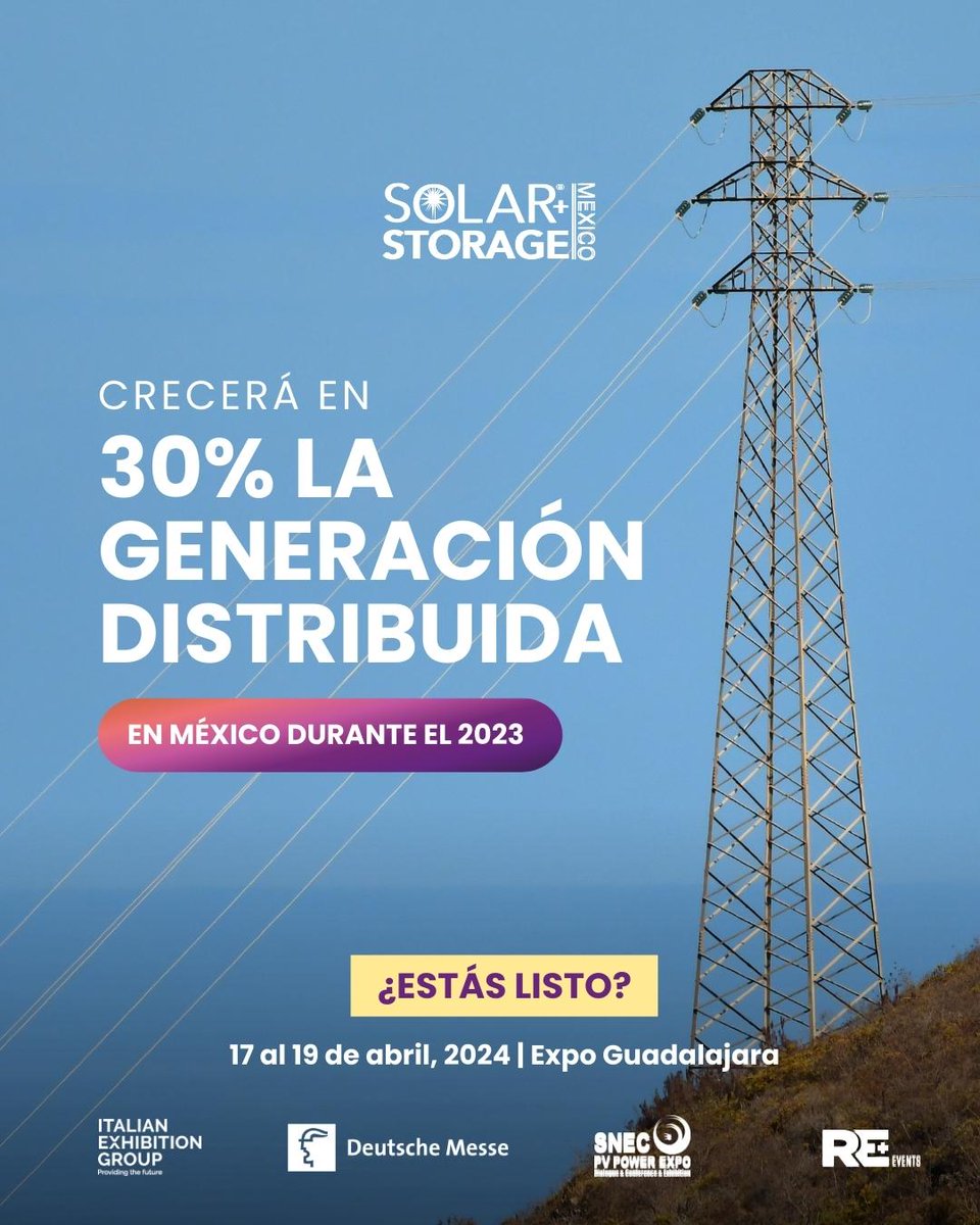 Según Sergio Rodríguez, gerente de Servicio de Solís, se espera un #crecimiento del 30 % en esta industria para el 2023; lo que podría llevarnos a superar los tres mil megavatios de capacidad instalada en todo el país. 📈🌞

🗓️17 al 19 de abril 2024| Expo Guadalajara
#Energía