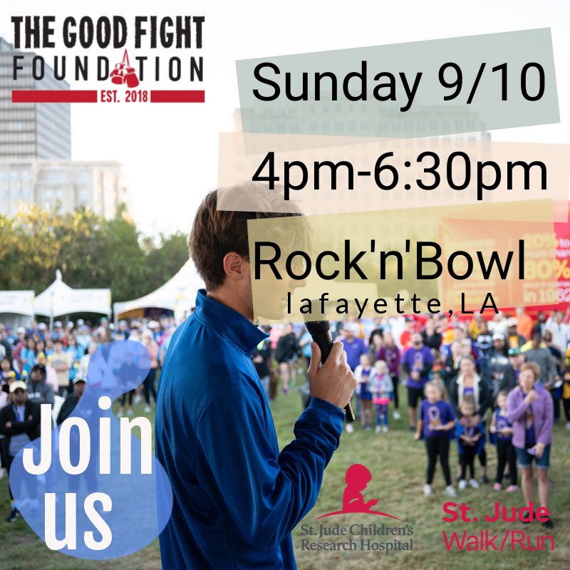 DON’T FORGET‼️ Join us this Sunday 4p to 6:30p @rocknbowllafayette for our @stjudelouisiana 5K launch party! Come register, enjoy some live music, good food & fun all while supporting a great cause! We hope to see you there ♥️🏃🏽‍♀️♥️🏃🏽‍♂️♥️