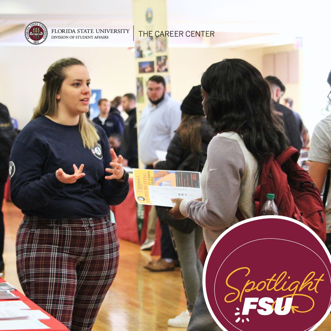 The Part-Time Job & Internship Fair is almost here! Join us on Sept. 11 from 12 p.m. - 4 p.m. in the Student Union Ballrooms! Hope to see you there! 🤩 
#DesignYourCareer #HelloFSU
