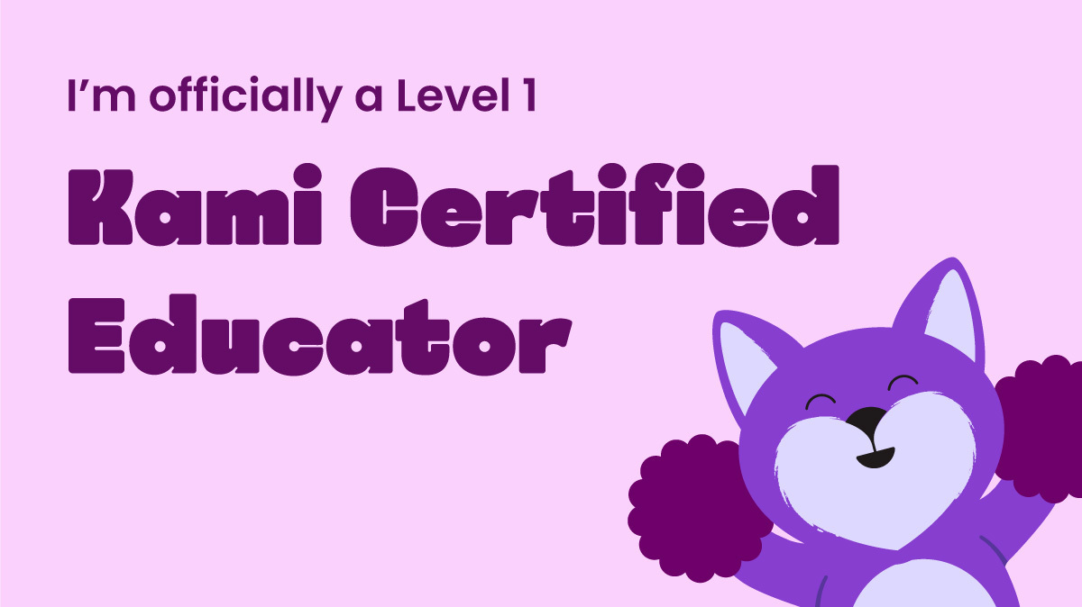 I’m officially a member of the Kami Certified Educator community!
#KamiCertified #KamiApp #KamiCertifiedEducator #Kamily #PD #Education #KamiTraining