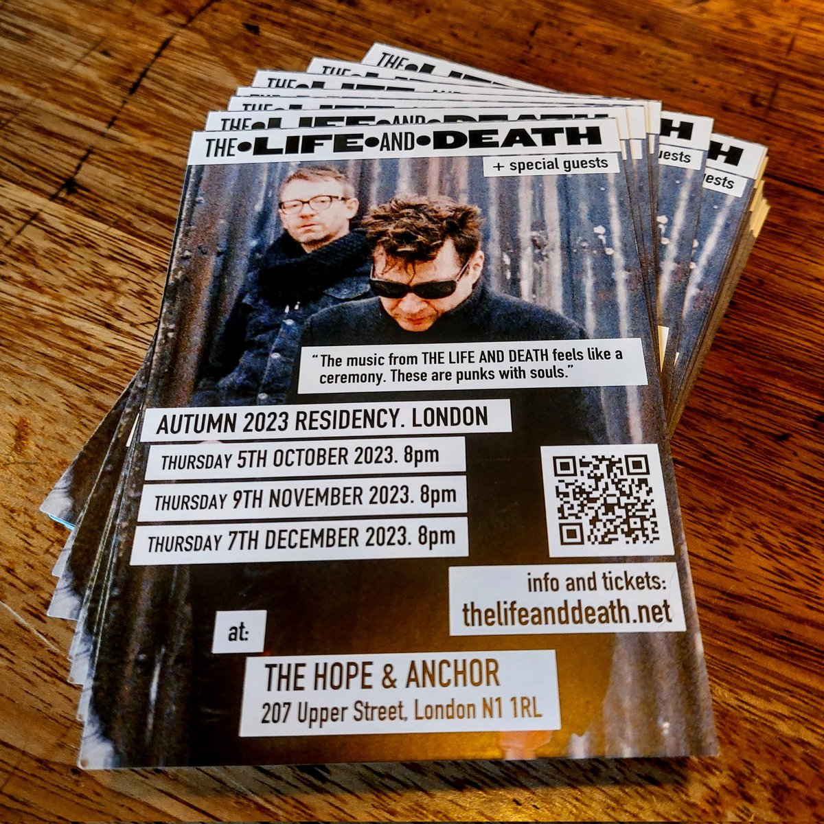 Autumn 2023. London. Flyers.

#thelifeanddeath #NEWWAVE #Postpunk #Flyers #posterdesign #london #livemusic <a href="/TheHopeLiveN1/">Hope and Anchor Live</a>