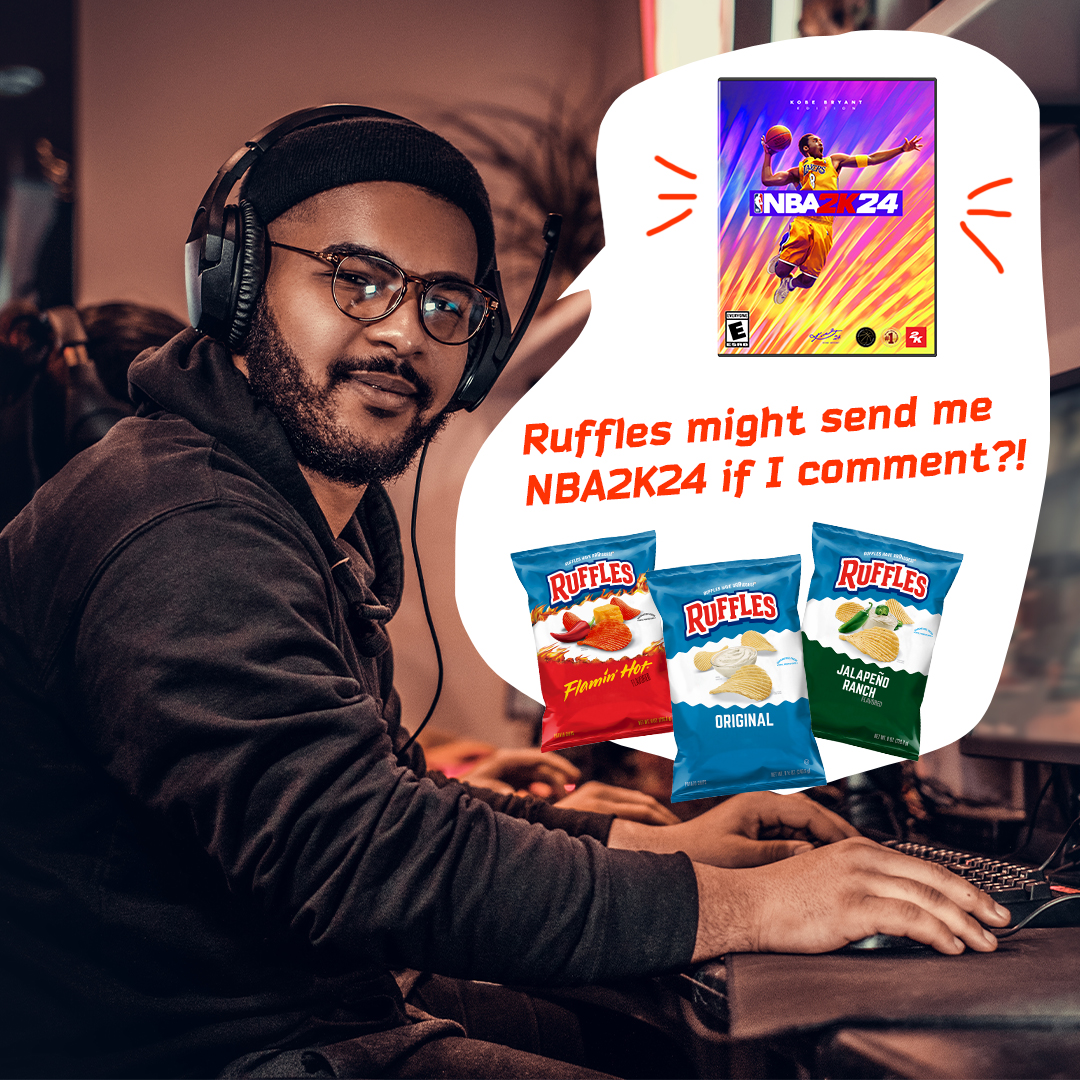 Ready to Own Your Ridges in NBA 2K24? Comment your favorite Ruffles flavor and we may send you a code. 👇