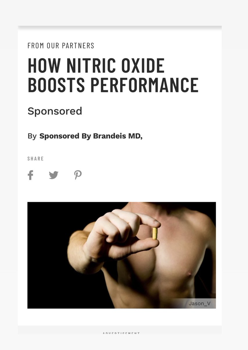 HOW NITRIC OXIDE BOOSTS PERFORMANCE.
By Sponsored 
By Brandeis MD, @judsonbrandeismd  @muscleandfitness 
Read article  muscleandfitness.com/features/from-… #nitricoxide #performance #health #healthnews #supplements