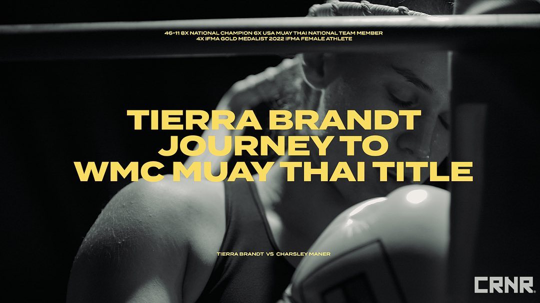 Go Watch 'Tierra Brandt: Journey to WMC Muay Thai Title' to see her unstoppable push to 46-11 victory. Join us in celebrating a true champion. Link In Bio . . #victoryjourney #WMCMuayThaiTitle #fearlessfighters #tierrabrandt #muaythai #championjourney #unstoppableforce