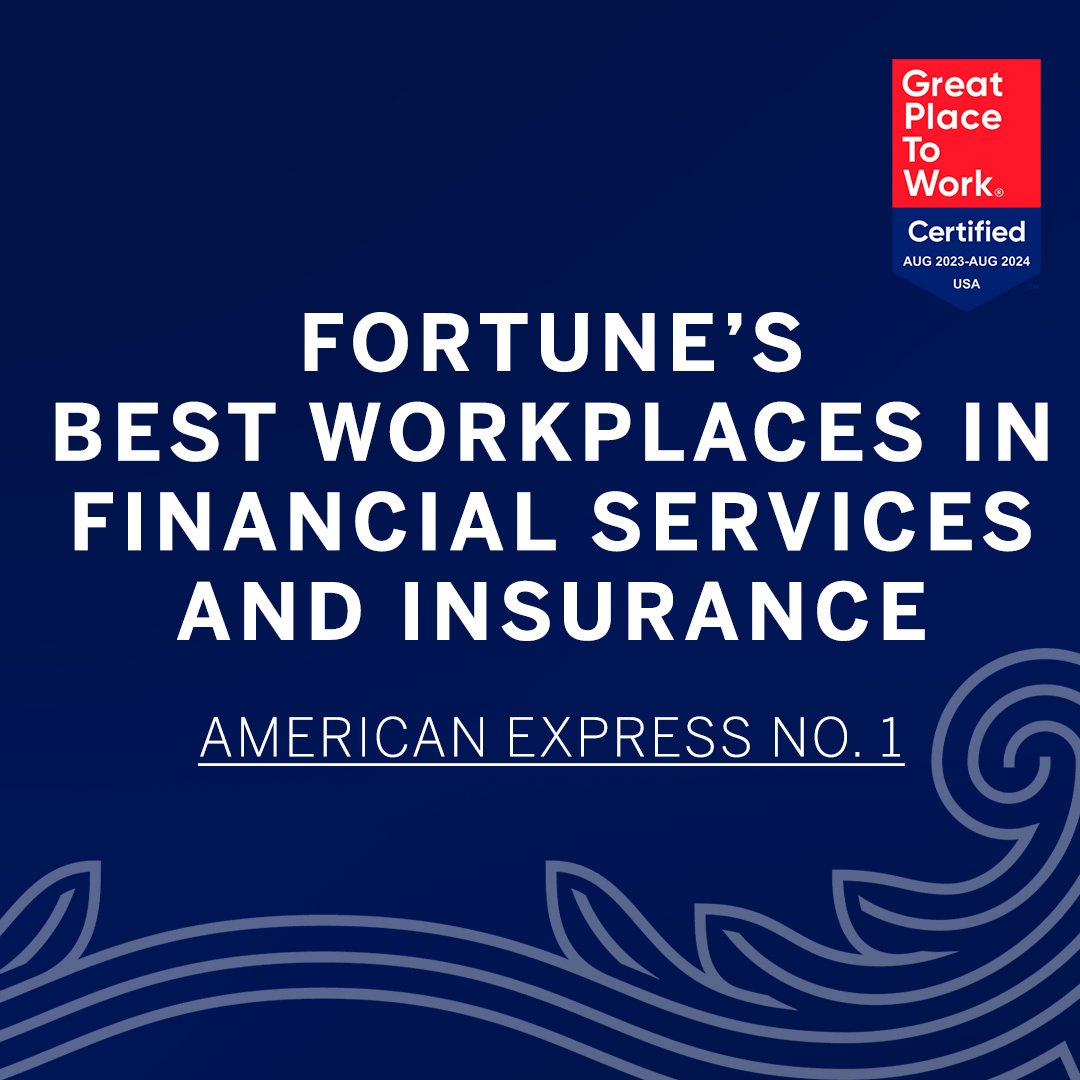 We’re proud to be ranked No. 1 on Fortune’s 2023 list of Best Workplaces in Financial Services & Insurance by @GPTW_US and @FortuneMagazine. This honor marks the company’s highest ranking to-date after making the list for the past 6 years. Read more: go.amex/S1SX8q