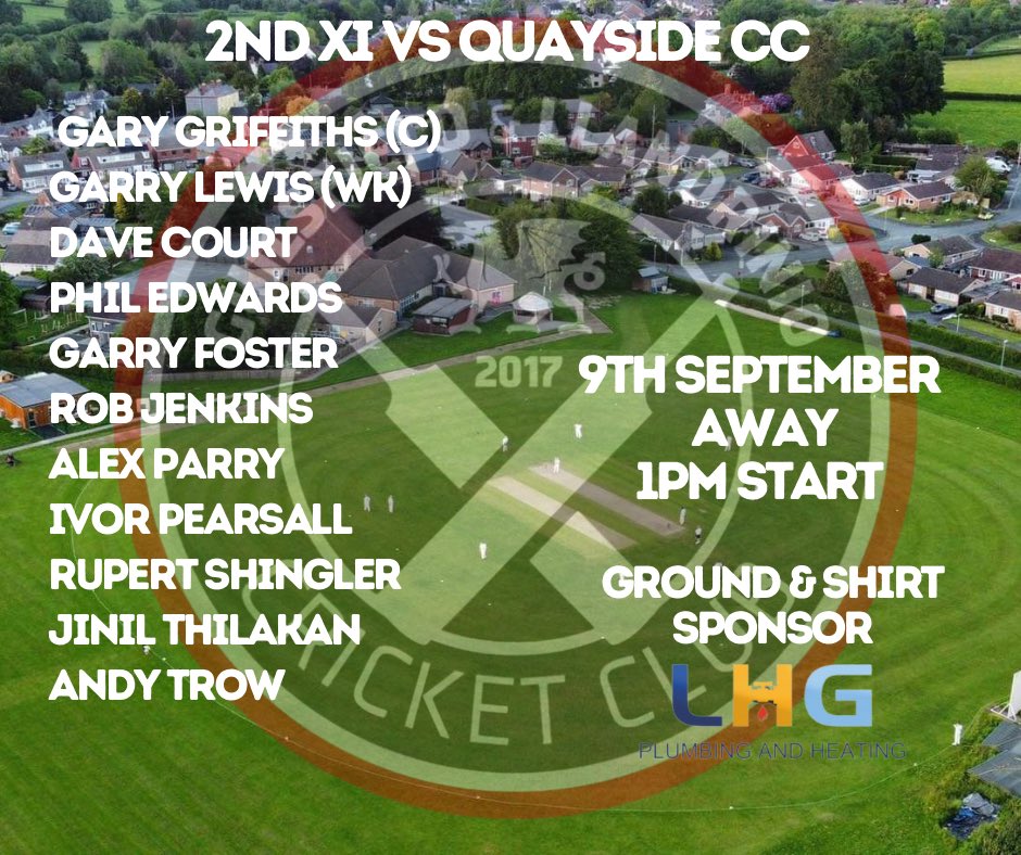 Teams, penultimate weekend of the season for the 1s. 2s in a last game of the season, winner takes all title decider. 1sts host @shrewsburycc 3s while the 2s travel to Quayside 🙏 Home game sponsors, Stuart Sheppard Services The Plumbline @mansfieldsportg @ShropCCLeague