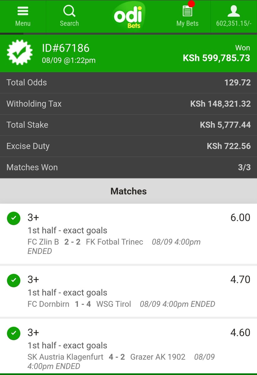 BETTING_MAFIA's tweet photo. Woooon🔥🔥 599k wooon🤑
Congratulations 🎊 to everyone who placed this bet 😍
More wins loading✅
Retweet and drop mpesa number asap⚽️ https://t.co/m7d1bA1dY3