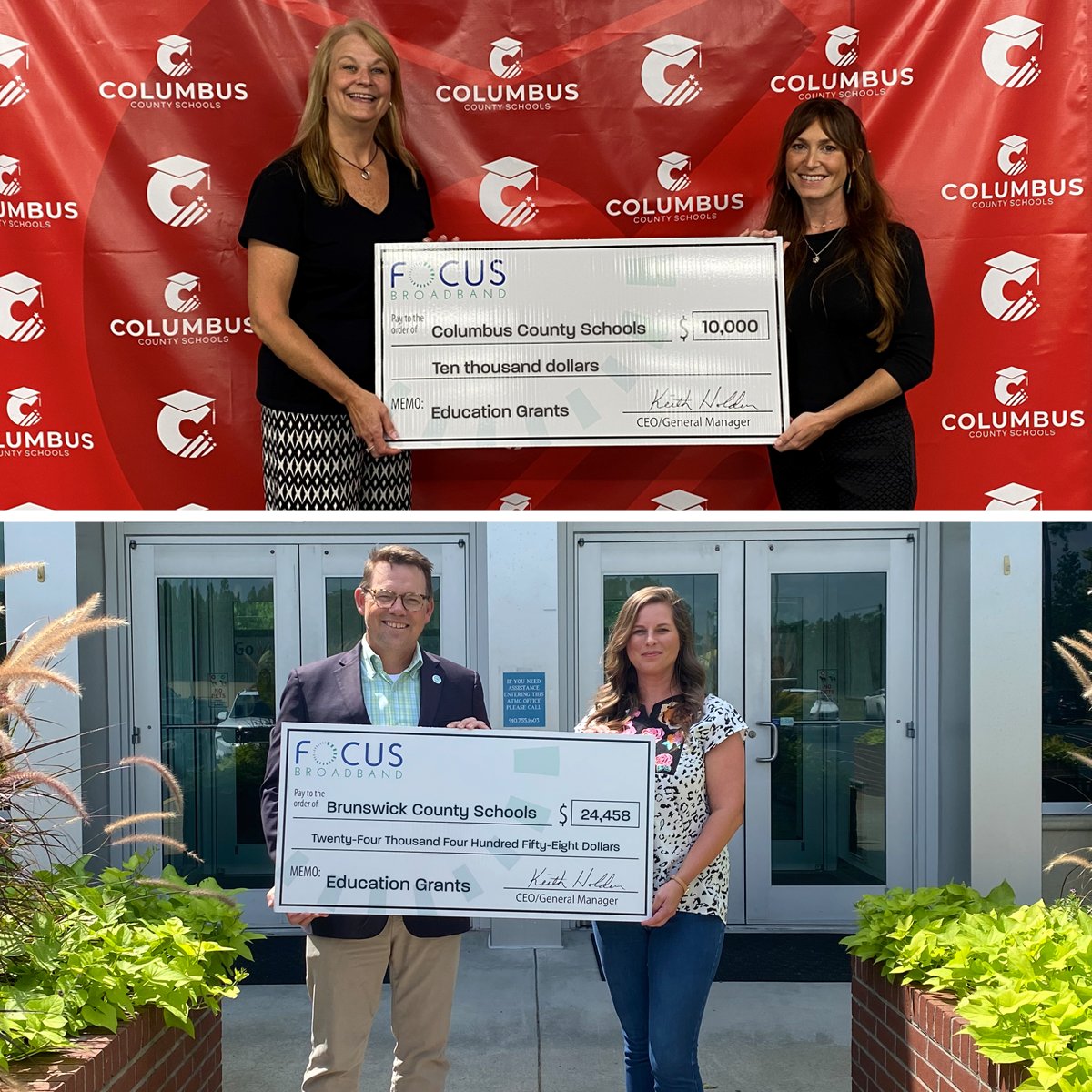 FOCUS Broadband awarded $40,000 in education grants this week to local educators in Brunswick, Columbus, Robeson and Pender counties. To see the full list of recipients, please visit focusbroadband.com/news-article/n…