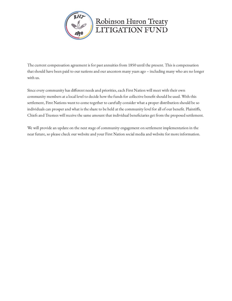 Treaty Gathering and Settlement Ceremony Update!