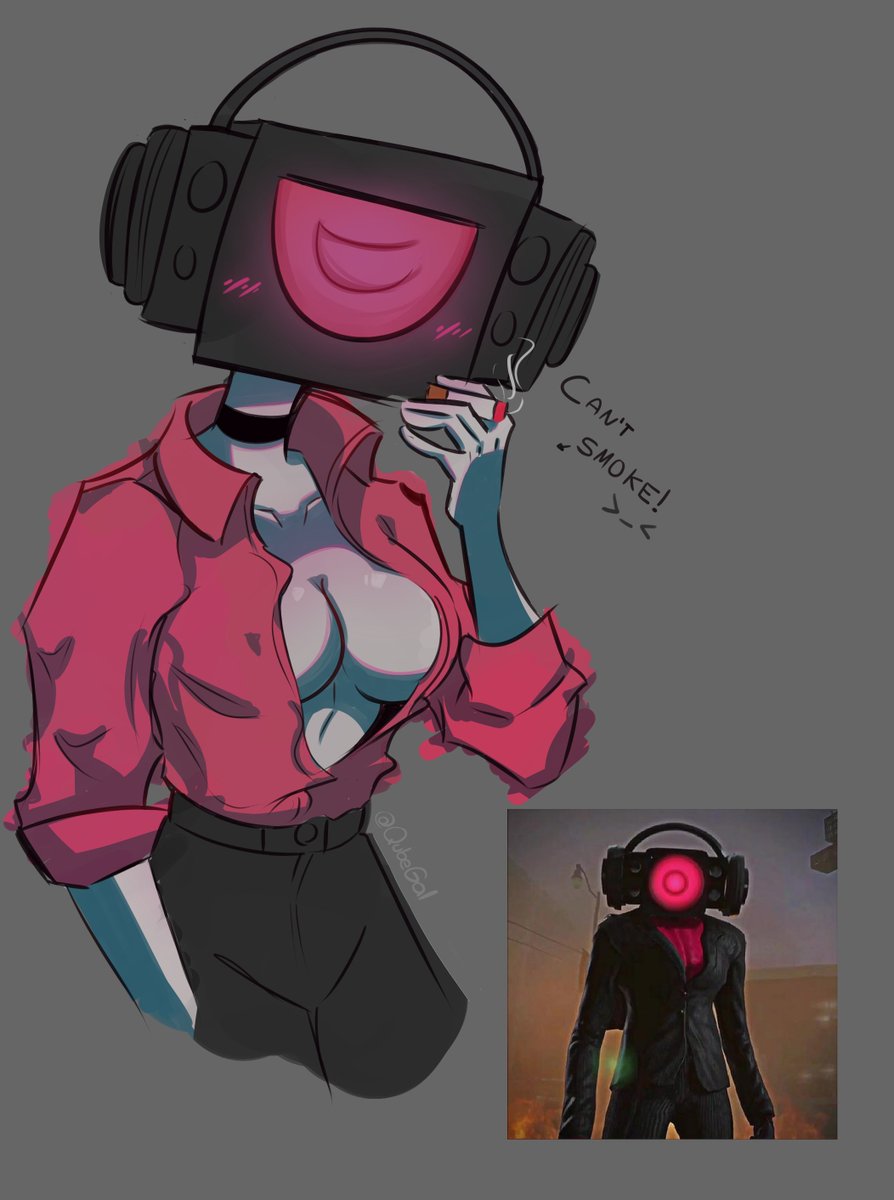 QubeGal's tweet photo. So... you are into speakers???

#SKIBIDITOILET  #fanart #speakerwoman #lewd https://t.co/WmpBZBAwRl