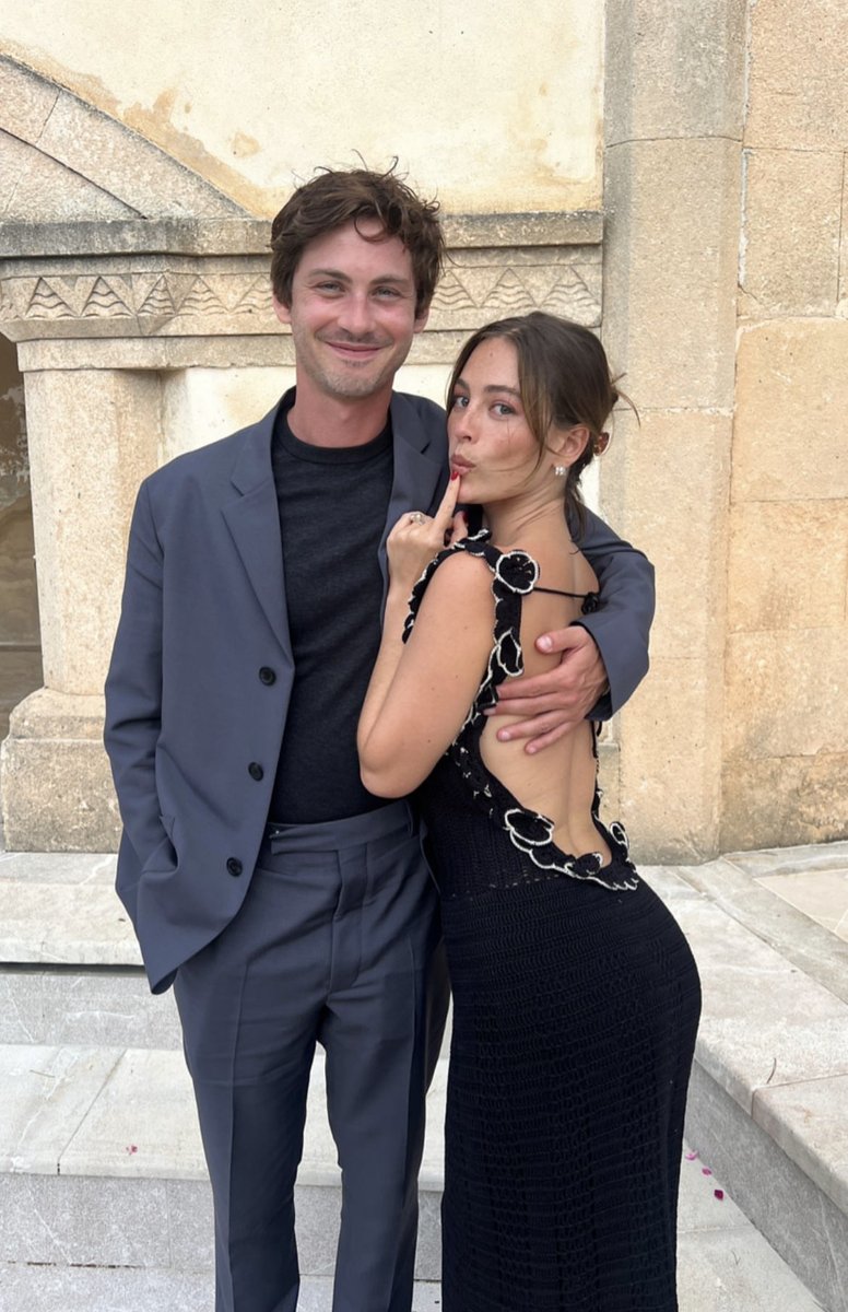 PopCrave's tweet photo. Logan Lerman and Ana Corrigan in Spain for Joey King and Steven Piet’s wedding:

“also mi bebe” https://t.co/1yDyvMEBck