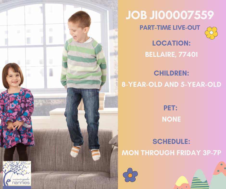 MorningsideNan's tweet photo. Amazing families are looking for part-time and full-time nannies! Submit your application at https://t.co/JbAoFHjJ10! https://t.co/3ShjvwS63d