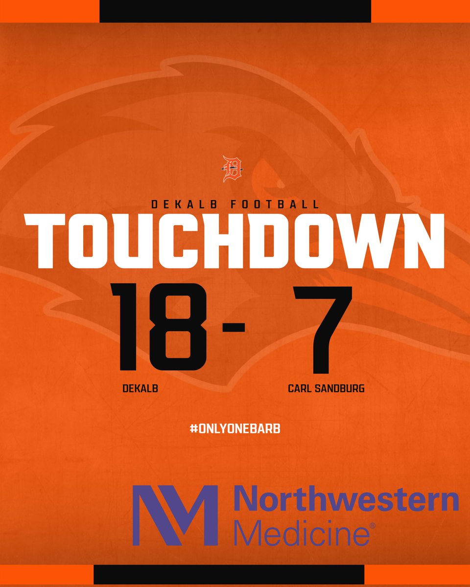 1barbathletics's tweet photo. Another Latimer-Tate connection for a @dekalb_football touchdown in the second! #onlyonebarb https://t.co/gxK5Nrns7s