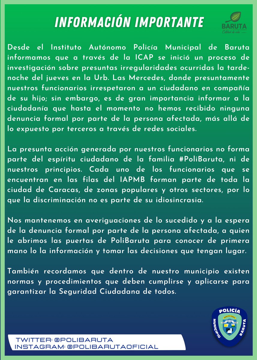 Policía de Baruta tweet media