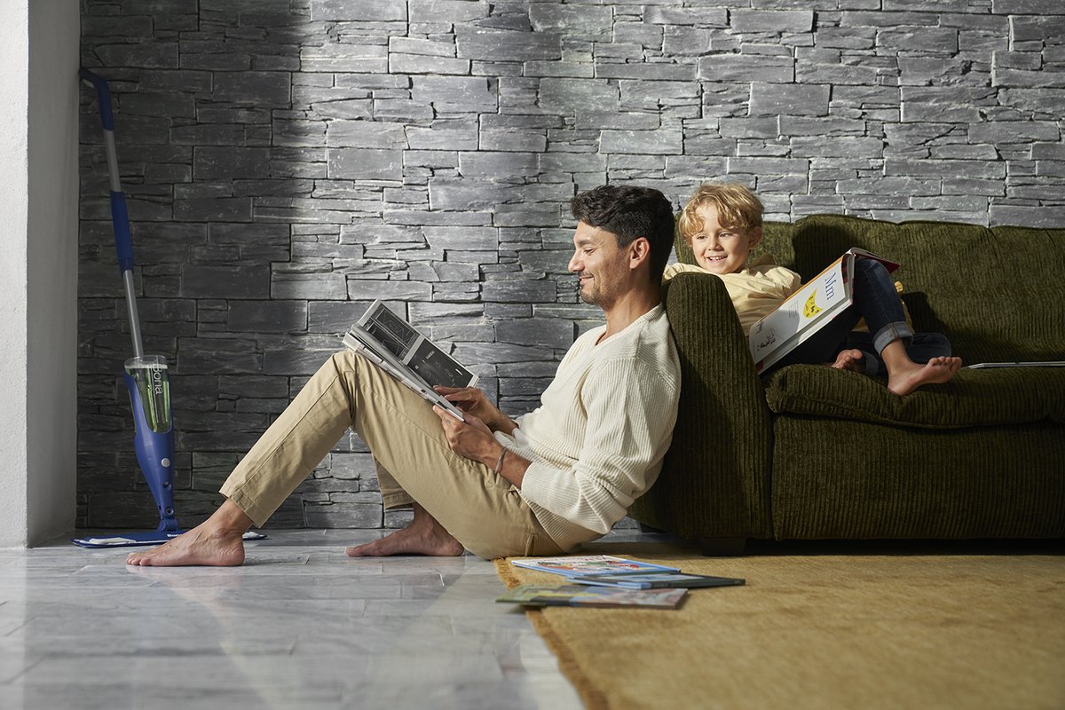 More quality time made possible by the Bona Premium Spray Mop. It cleans 40% faster than the leading competitor*. bit.ly/45sGzpg

*Bona useable cleaning pad size compared to leading competitor's useable cleaning pad size.