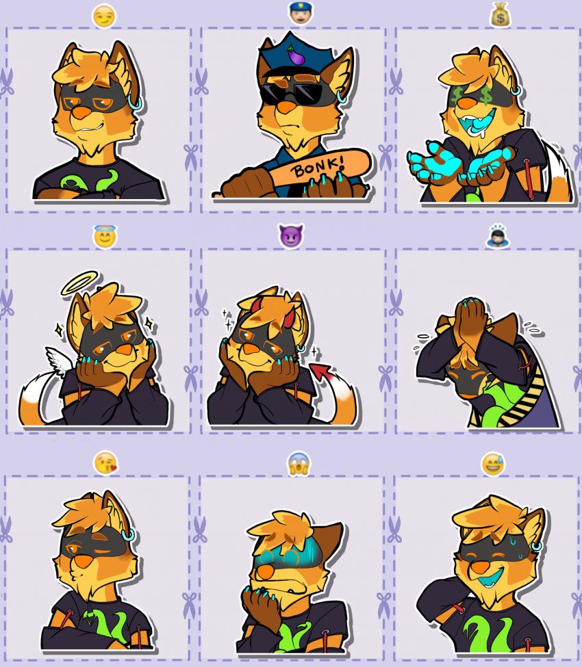 stiifox's tweet photo. FInished a while ago to make my Own Telegram Sticker pack again!

If y'all wanna grab it for yourself to use, it's right here : https://t.co/CmXRXIeOKK

Sticker base from @/CosmindArt
If you want your very own set of stickers, Hit me up here, Telegram or FA! https://t.co/rDF3Gpm7Af