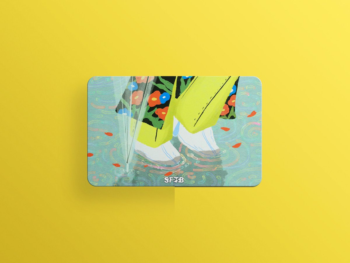 ichacho's tweet image. GM everyone! My latest work for my brand. It’s printed as E-money and Flazz card🖤