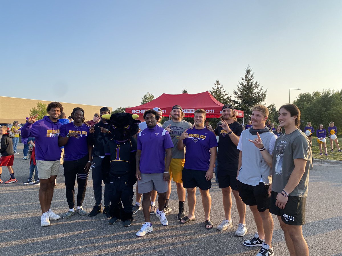 Maverick Football Scoop (@maverick_scoop) on Twitter photo S/O to <a href="/MinnStFootball/">Minnesota State Football</a> SA’s <a href="/tre_watson_/">TreShawn Watson</a> <a href="/thatboy_Will10/">Will King III (WK3)⚜️</a> <a href="/SButlerLawson/">Sheldon Butler-Lawson</a> <a href="/ctbrown13/">Cody Brown</a> <a href="/shenjr22/">Shen Butler-Lawson Jr.</a> <a href="/AidenFerguson86/">Aiden Ferguson</a> <a href="/MaxLommel/">Max Lommel</a> <a href="/anthony_v55/">Anthony Valainis</a> <a href="/TonyAnger2/">Tony Anger</a> & <a href="/MBonnin11/">matteo.bonnin11</a> who represented our 🏈 program w/class <a href="/SCHEELS/">SCHEELS</a> Pep Rally featuring Cheer, Dance & <a href="/mnsumachine/">Maverick Machine</a> #RollHerd1-0 #BAW #WAR S/O to <a href="/MinnStFootball/">Minnesota State Football</a> SA’s <a href="/tre_watson_/">TreShawn Watson</a> <a href="/thatboy_Will10/">Will King III (WK3)⚜️</a> <a href="/SButlerLawson/">Sheldon Butler-Lawson</a> <a href="/ctbrown13/">Cody Brown</a> <a href="/shenjr22/">Shen Butler-Lawson Jr.</a> <a href="/AidenFerguson86/">Aiden Ferguson</a> <a href="/MaxLommel/">Max Lommel</a> <a href="/anthony_v55/">Anthony Valainis</a> <a href="/TonyAnger2/">Tony Anger</a> & <a href="/MBonnin11/">matteo.bonnin11</a> who represented our 🏈 program w/class <a href="/SCHEELS/">SCHEELS</a> Pep Rally featuring Cheer, Dance & <a href="/mnsumachine/">Maverick Machine</a> #RollHerd1-0 #BAW #WAR