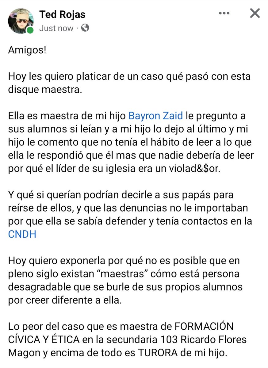 MoraZurisadai's tweet photo. Se atrevió a cosar a un menor de edad.
Secundaria Mixta #14 Ricardo Flores Magó

#acoso #maestra
@PabloLemusN
@EnriqueAlfaroR @CNDH @JCFloresMiramon
@SecEducacionJal 
@CEDHJ @UNESCOMexico https://t.co/PSNlkf4XJe