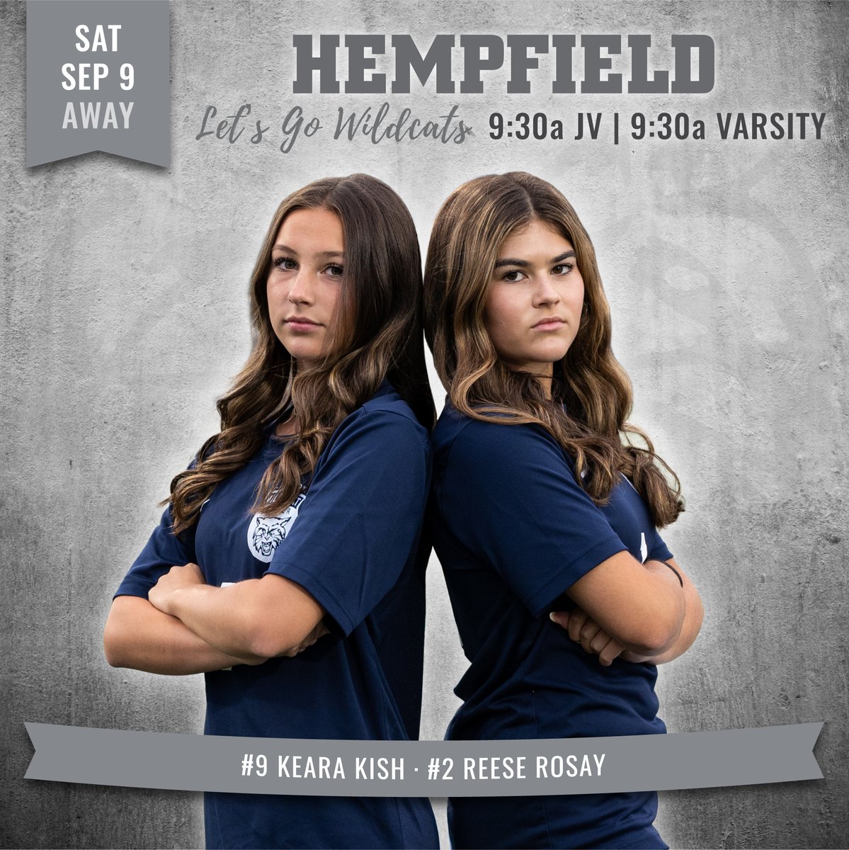 Tomorrow we're on the road first thing in the morning for Saturday games against Hempfield. Both teams will play at 9:30 am. Let's Go Wildcats!