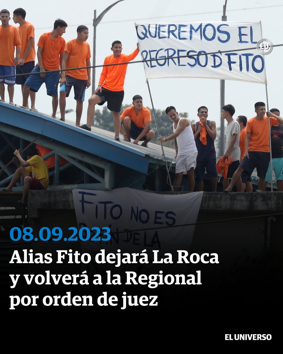 eluniversocom's tweet photo. Alias Fito, cabecilla de Los Choneros, fue llevado por orden del Gobierno a La Roca pero ahora deberá volver a la Regional, según dispuso juez ► https://t.co/u3yB7QTUmp https://t.co/Fiik4w0WLp