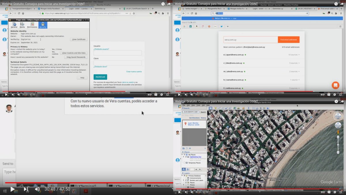 Alonso_ReYDeS's tweet image. Disponible el video del Webinar Gratuito: &quot;Consejos para Iniciar una Investigación OSINT&quot;. #cybersecurity #hacking #readteam #bugbounty #forensics #osint ⏳ reydes.com/d/?q=videos_20… 💻 youtube.com/watch?v=u1_KGH…