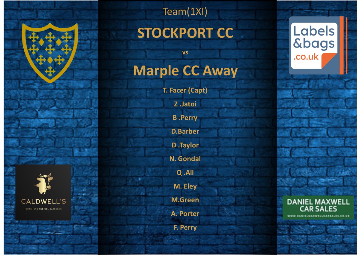 It is going to be a sunny day Saturday and we have our 1st XI away to Marple CC and our 2nd XI home to Haslington CC. Games will start at 11.30am. Do come down and support the teams. 4Bar will be open!