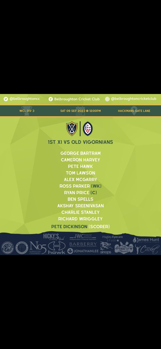 Belbroughtoncc's tweet photo. Your teams for this weekend for a final time this season! 2 big games down the bowl! Finally, a big thanks to @innexpress for being our 1st team match ball sponsor this season. #DFWTT https://t.co/o1DbAqHxSk