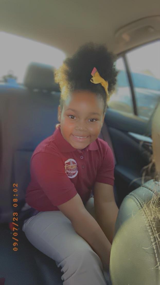 Imani Solomon is starting the 3rd grade at @ChallengeChart1. Imani and her family hope that she has a great year and that both school and learning are fun for her.