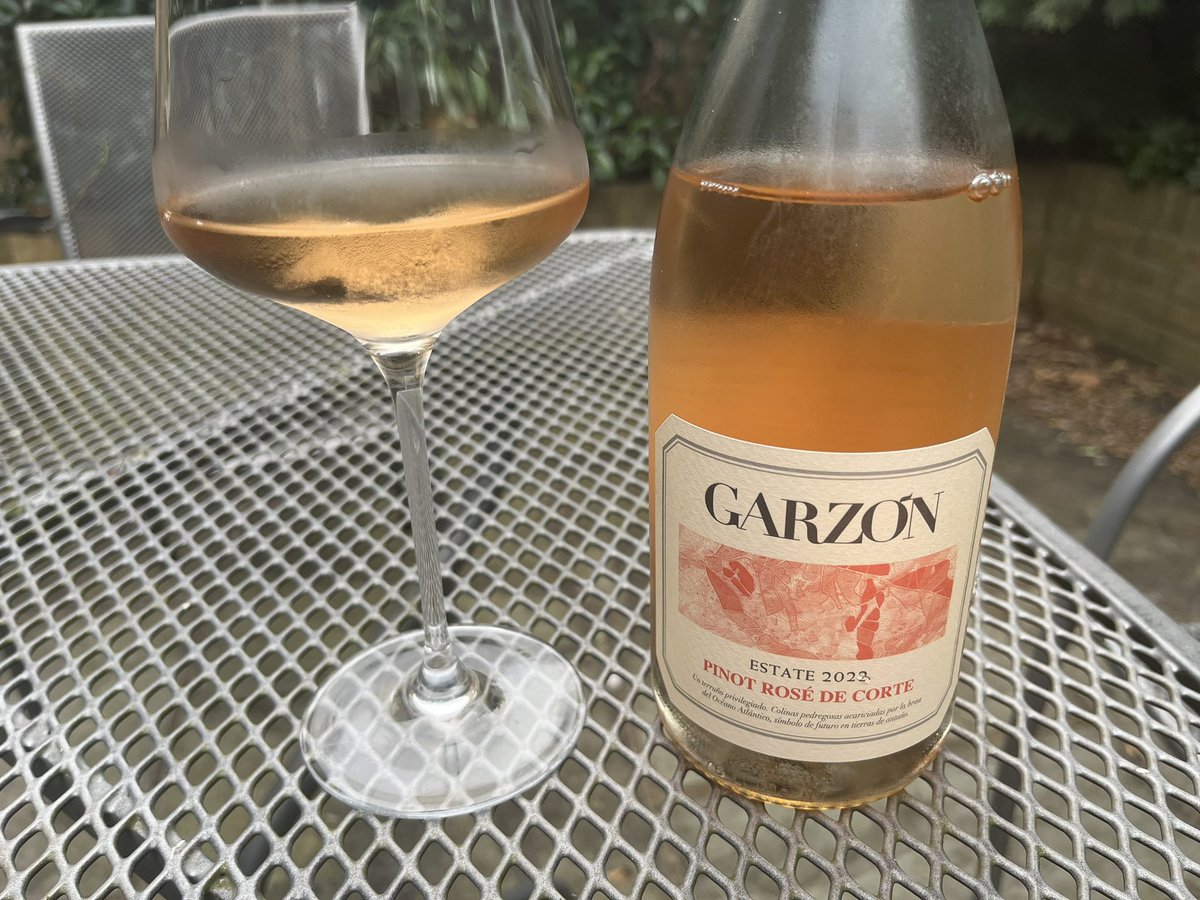 #rosé from @BodegaGarzon - a 🍇 blend of 50% #pinotnoir 30% #merlot 20% #marselan. Available @bayleyandsage. Had a wonderful trip to #uruguay 🇺🇾 in January 2019, including staying at 2 #vineyards. #bodegagarzon #winesofuruguay #uruguayanwine #winelover #bayleyandsage